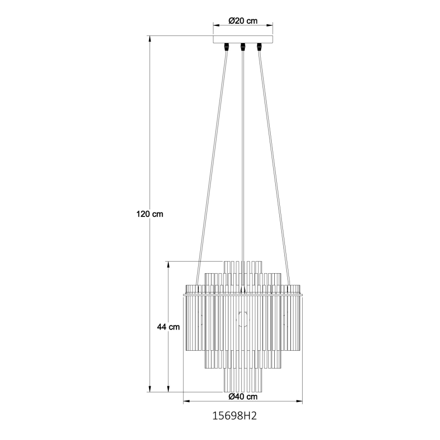 Globo - Pakabinamas sietynas 5xE14/40W/230V juoda