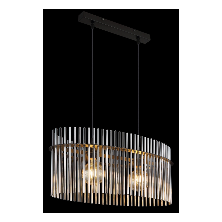 Globo - Pakabinamas sietynas 2xE27/60W/230V juoda