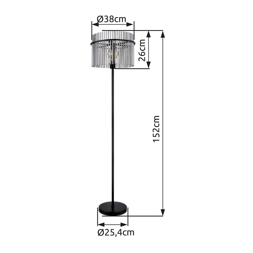 Globo - Toršeras 1xE27/60W/230V juoda