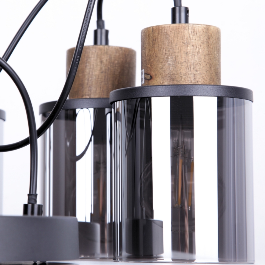 Globo - Pakabinamas sietynas 3xE27/15W/230V diametras 27 cm ąžuolas