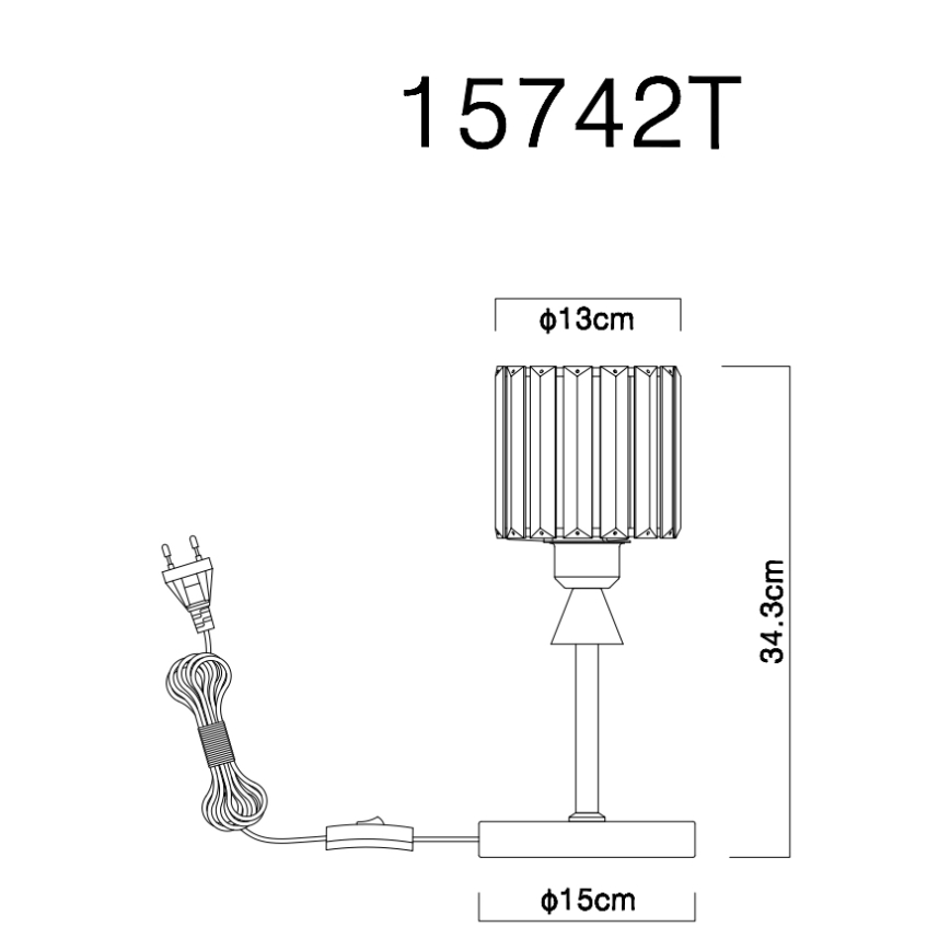 Globo - Stalinis šviestuvas 1xE27/60W/230V diametras 15 cm juoda