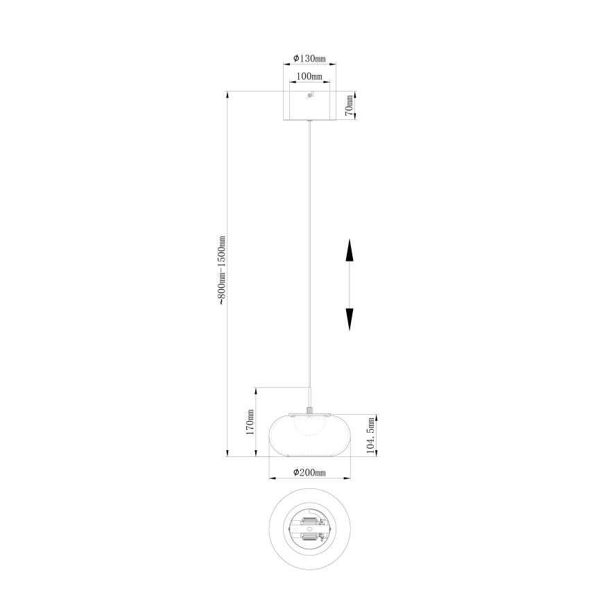 Globo - LED Pakabinamas sietynas LED/6W/230V balta