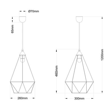 Globo - Pakabinamas sietynas 1xE27/60W/230V diametras 30 cm