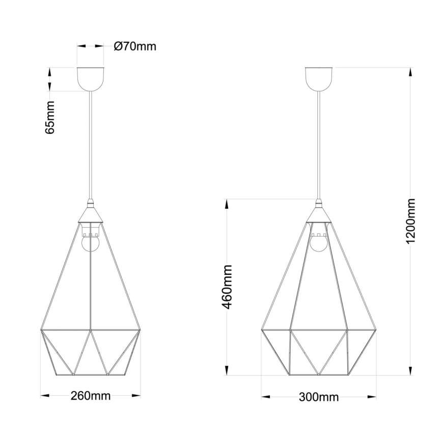 Globo - Pakabinamas sietynas 1xE27/60W/230V diametras 30 cm