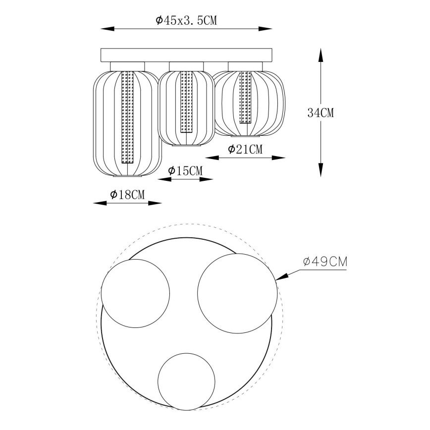 Globo - LED lubinis šviestuvas LED/23W/230V