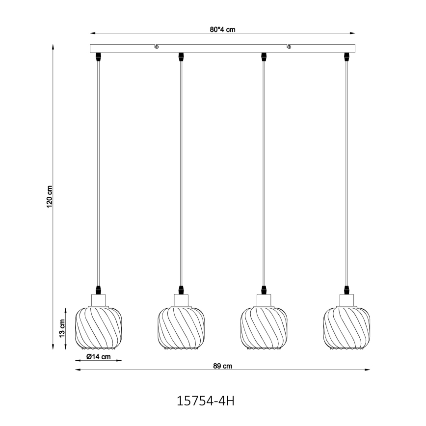 Globo - Pakabinamas sietynas 4xE27/25W/230V