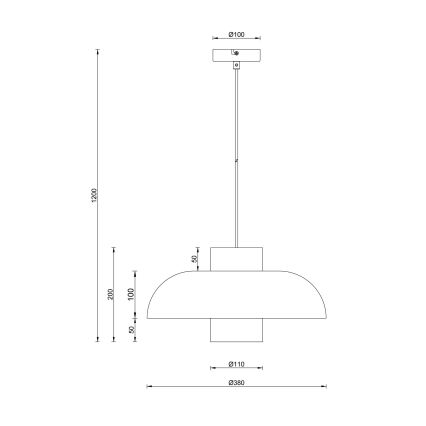 Globo - pakabinamas šviestuvas ant laido 1xE27/60W/230V juoda