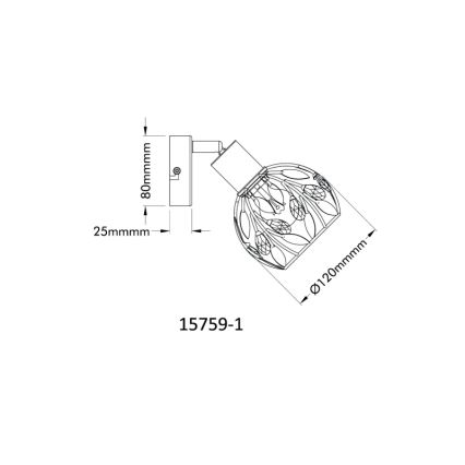 Globo - Sieninis akcentinis šviestuvas 1xE14/25W/230V