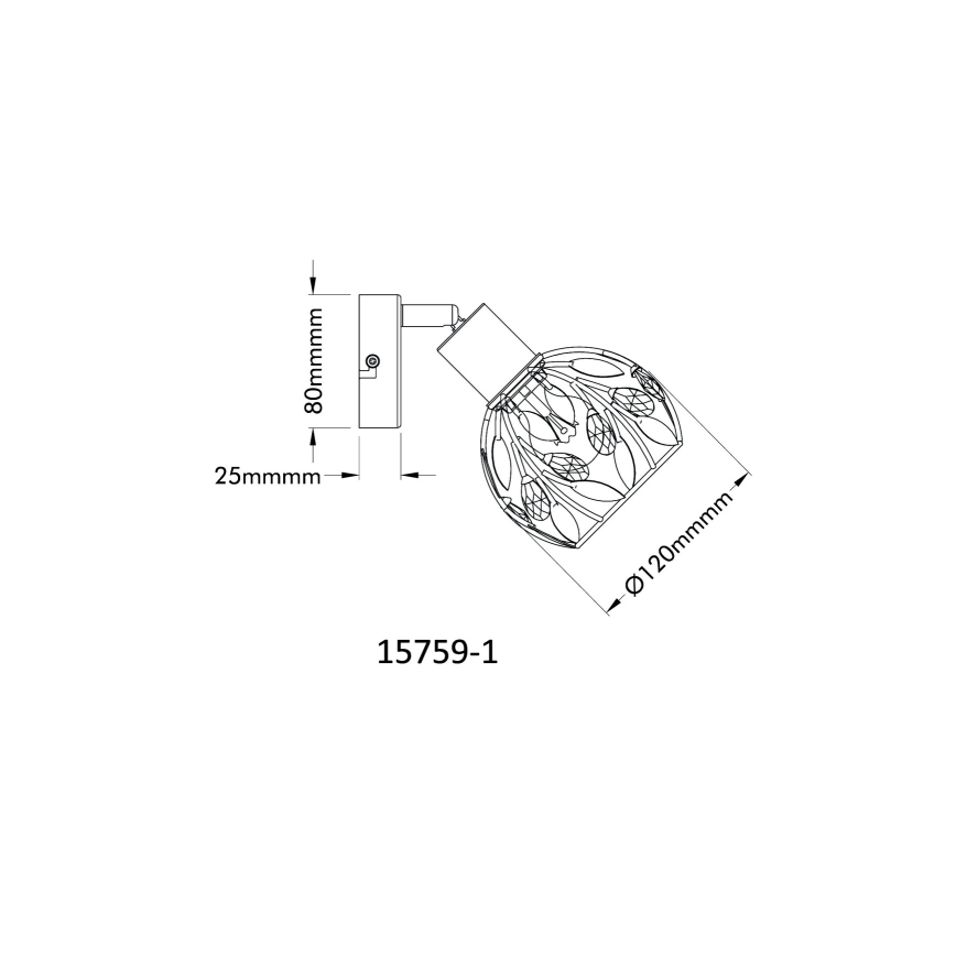 Globo - Sieninis akcentinis šviestuvas 1xE14/25W/230V