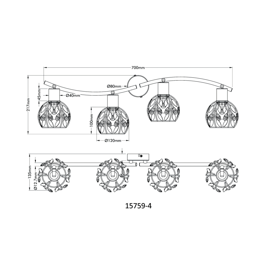Globo - Akcentinis apšvietimas 4xE14/25W/230V