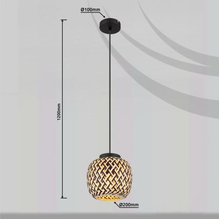 Globo 15766H - Pakabinamas sietynas COLLY 1xE27/15W/230V diametras 20 cm
