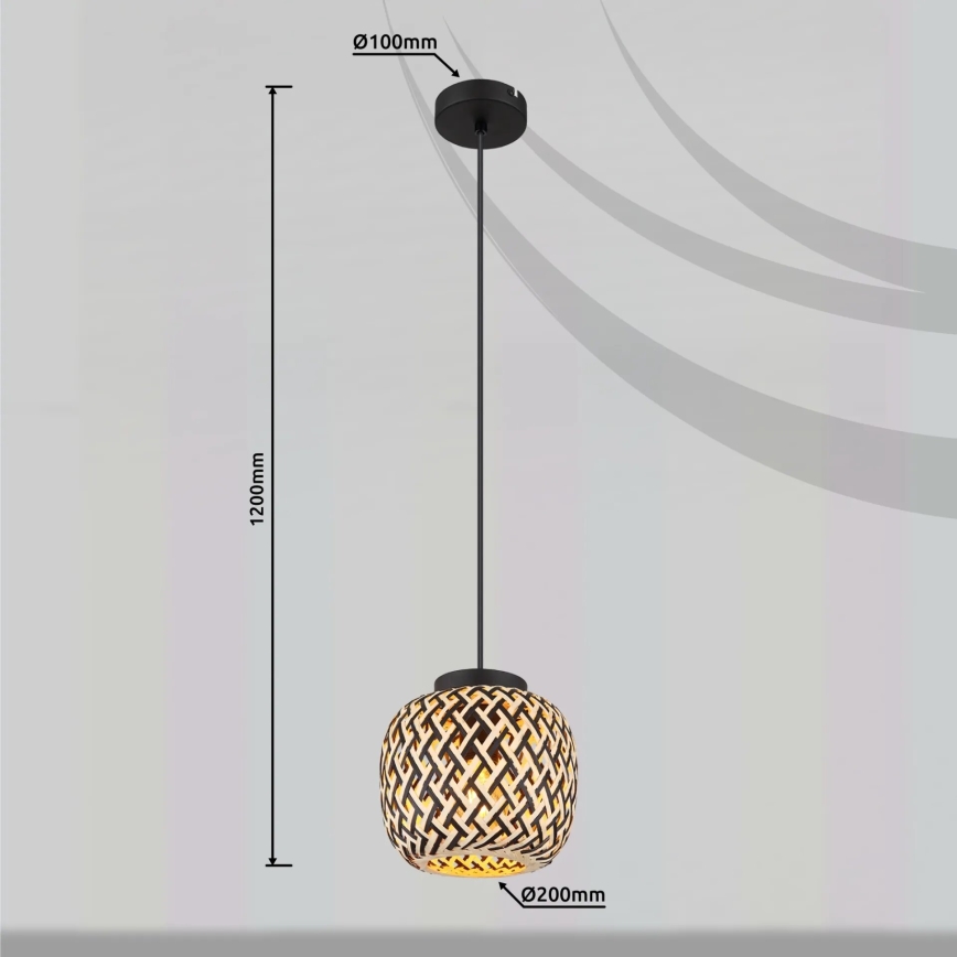 Globo 15766H - Pakabinamas sietynas COLLY 1xE27/15W/230V diametras 20 cm