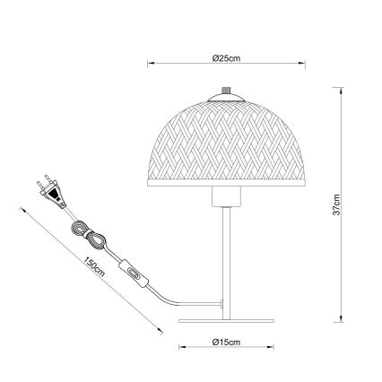 Globo - Stalinis šviestuvas 1xE27/15W/230V bambukas