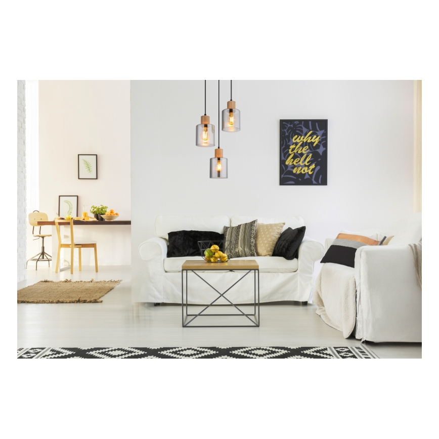 Globo - Kabantis šviestuvas ant laido 3xE27/25W/230V, skersmuo 30 cm