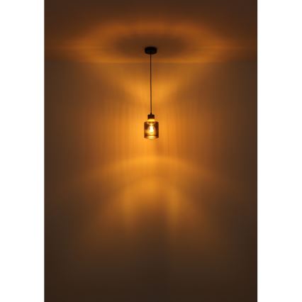 Globo - Pakabinamas sietynas 1xE27/25W/230V juoda diametras 12 cm