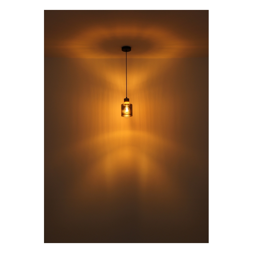 Globo - Pakabinamas sietynas 1xE27/25W/230V juoda diametras 12 cm