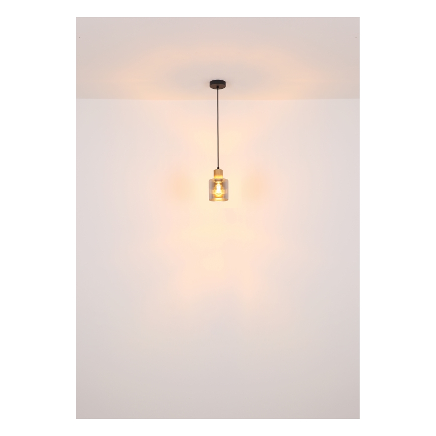 Globo - Pakabinamas sietynas 1xE27/25W/230V juoda diametras 12 cm
