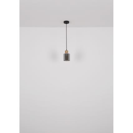 Globo - Pakabinamas sietynas 1xE27/25W/230V juoda diametras 12 cm