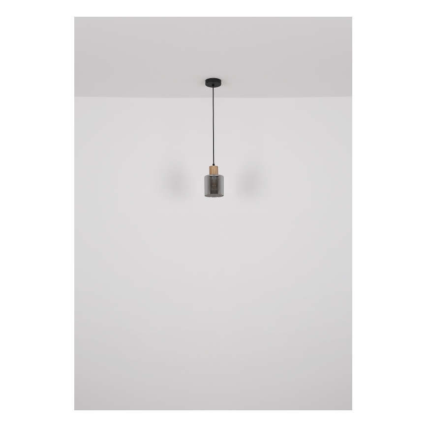Globo - Pakabinamas sietynas 1xE27/25W/230V juoda diametras 12 cm
