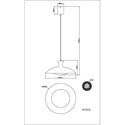 Globo - LED pakabinama liustra ant laido LED/18W/230V 3000/4000/6000K