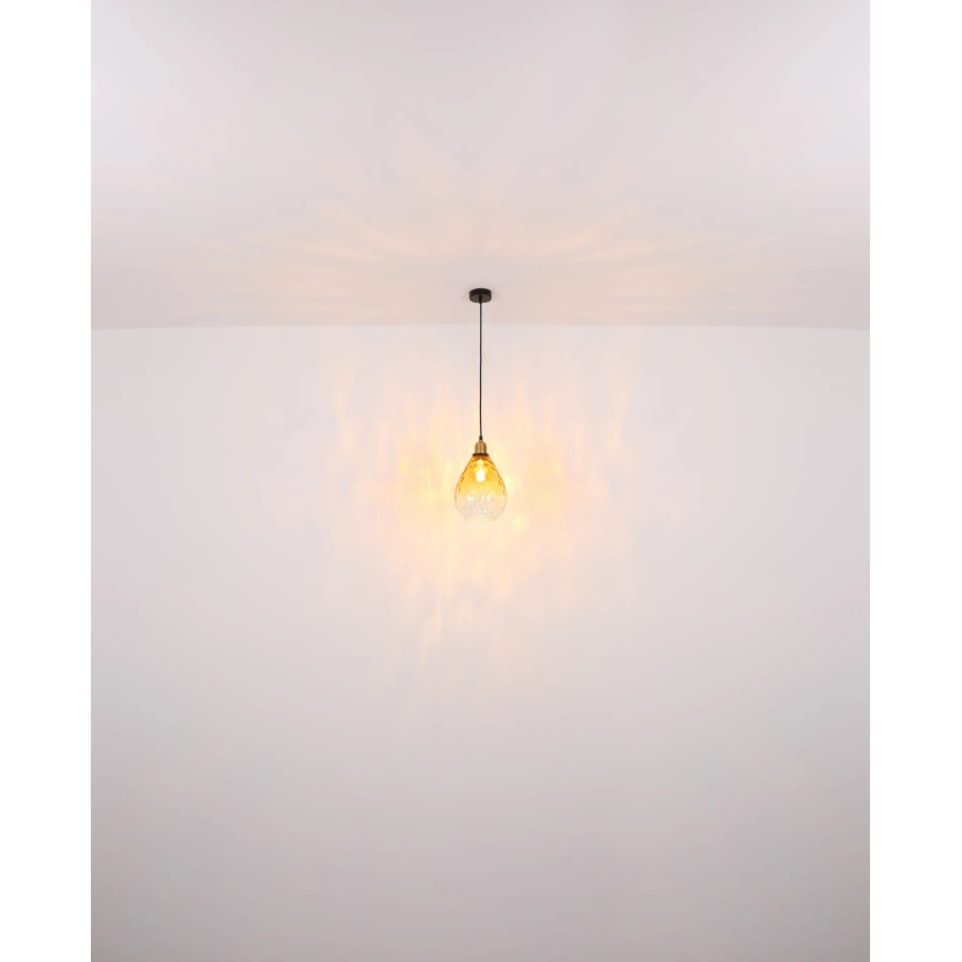 Globo - Pakabinamas sietynas 1xE27/60W/230V diametras 21 cm oranžinė
