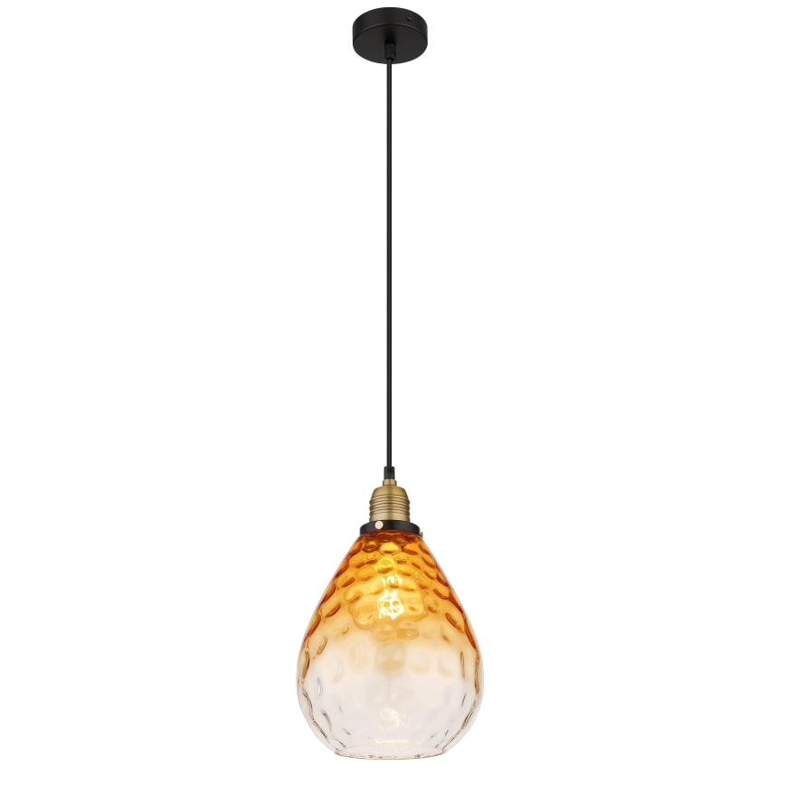 Globo - Pakabinamas sietynas 1xE27/60W/230V diametras 21 cm oranžinė