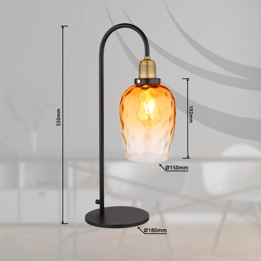 Globo - Stalinis šviestuvas 1xE27/60W/230V oranžinė