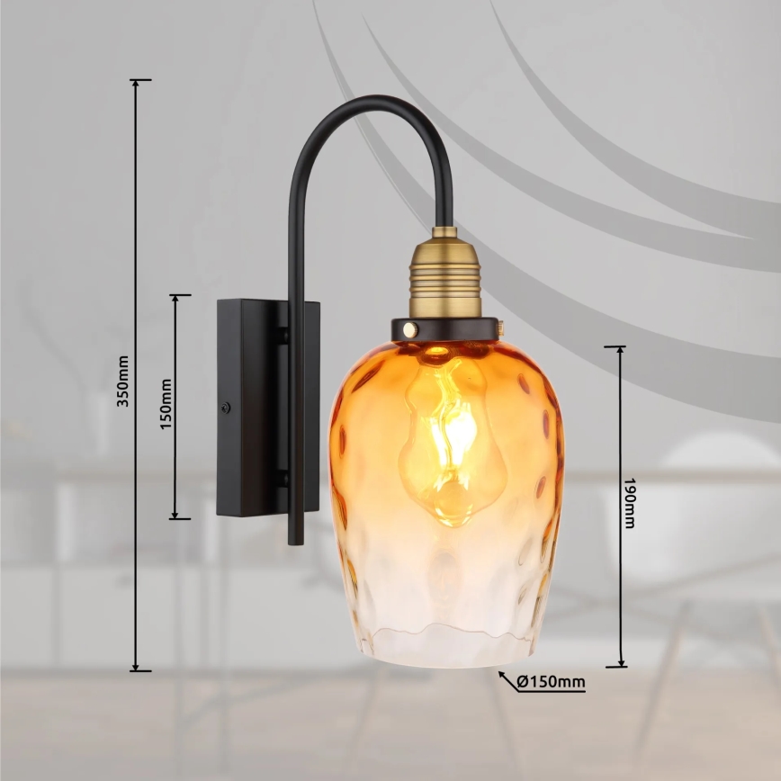 Globo - Sieninis šviestuvas 1xE27/60W/230V oranžinė