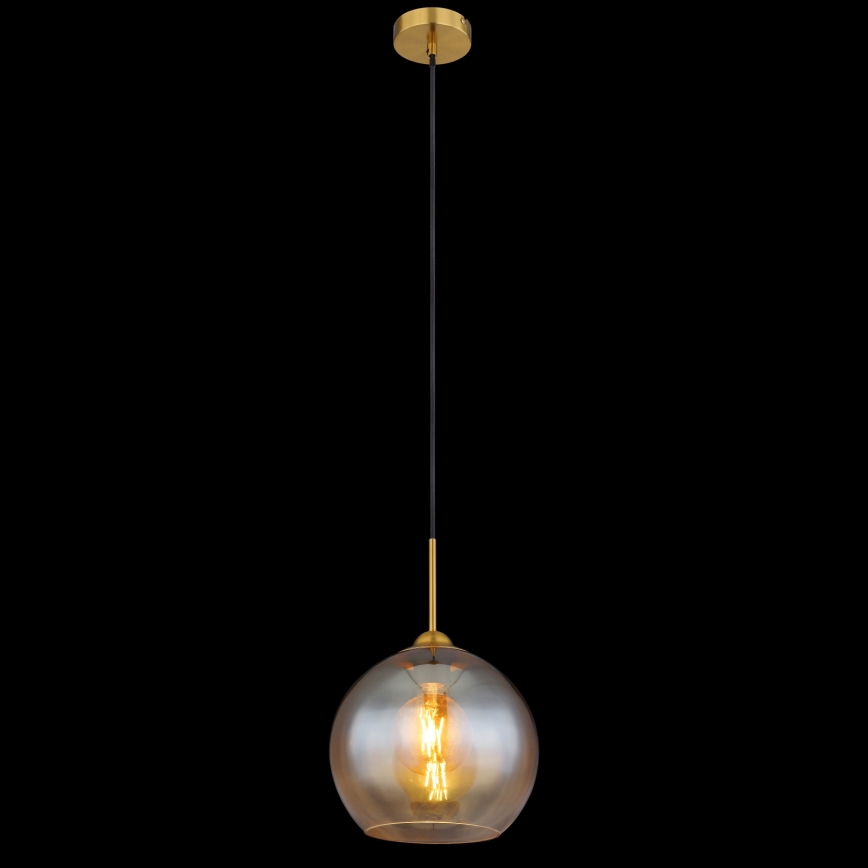 Globo - žalvarinis pakabinamas šviestuvas su laidu 1xE27/60W/230V
