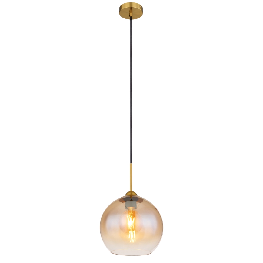 Globo - žalvarinis pakabinamas šviestuvas su laidu 1xE27/60W/230V