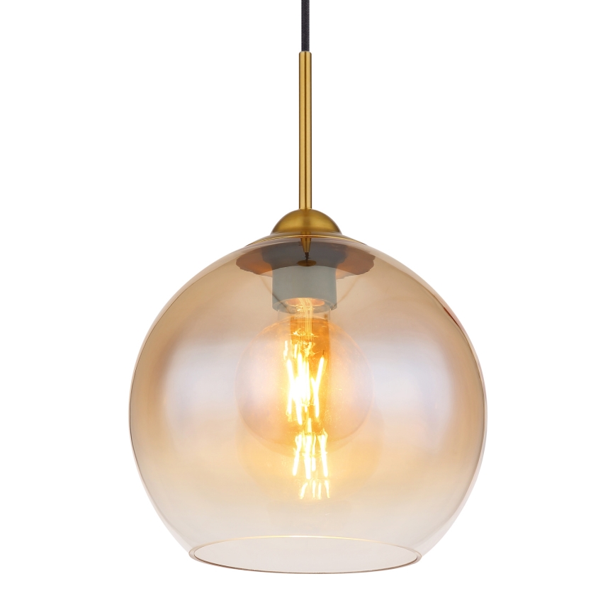 Globo - žalvarinis pakabinamas šviestuvas su laidu 1xE27/60W/230V
