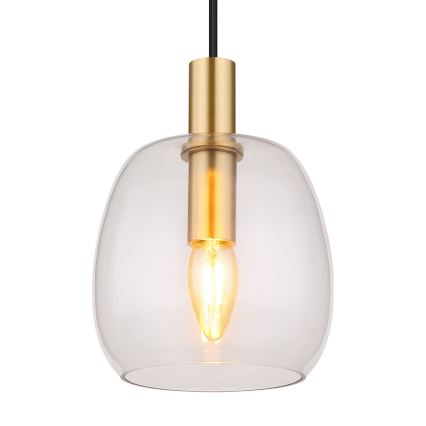 Globo - Pakabinamas sietynas 1xE14/40W/230V diametras 16 cm žalvaris