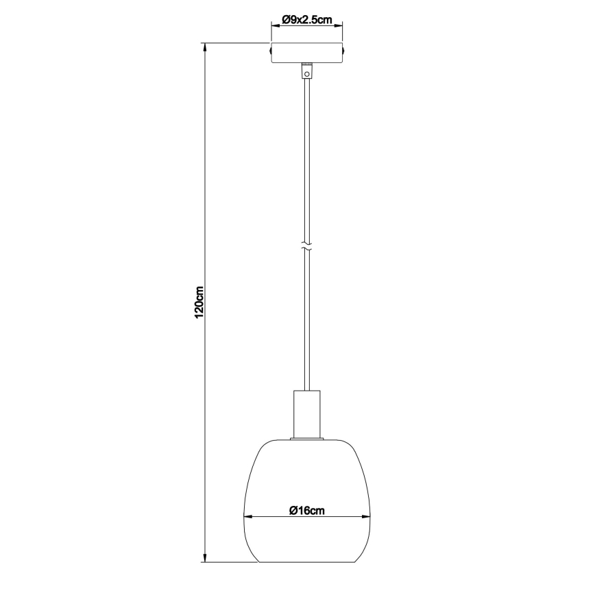 Globo - Pakabinamas sietynas 1xE14/40W/230V diametras 16 cm žalvaris