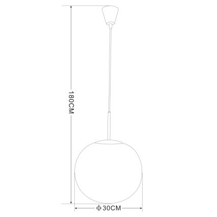 Globo - Pakabinamas sietynas 1xE27/60W/230V skersmuo  30 cm