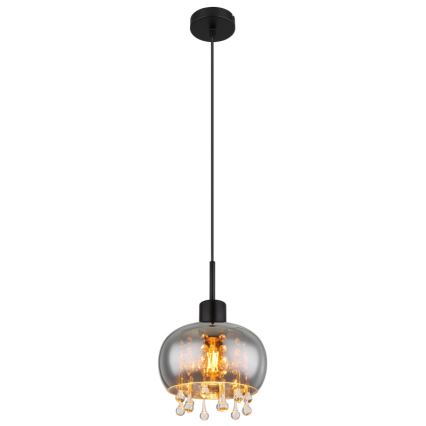 Globo - Pakabinamas sietynas 1xE27/9W/230V diametras 21 cm juoda