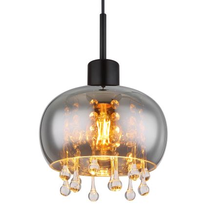 Globo - Pakabinamas sietynas 1xE27/9W/230V diametras 21 cm juoda