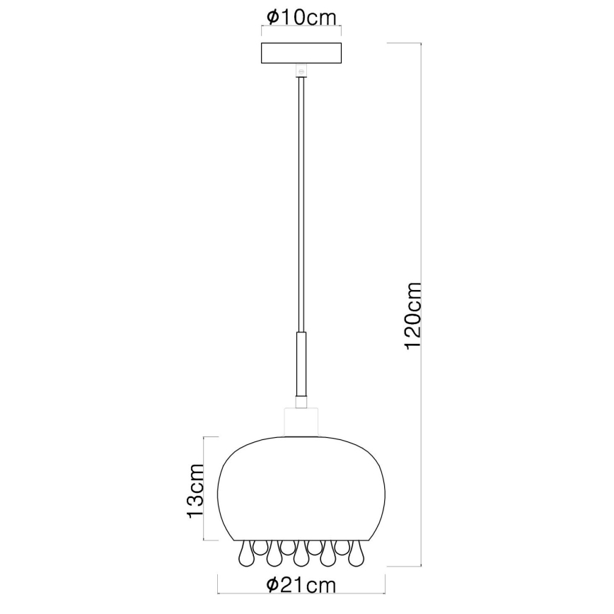 Globo - Pakabinamas sietynas 1xE27/9W/230V diametras 21 cm juoda