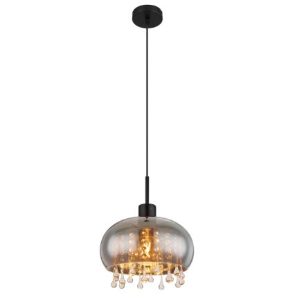 Globo - Pakabinamas sietynas 1xE27/9W/230V diametras 28 cm juoda