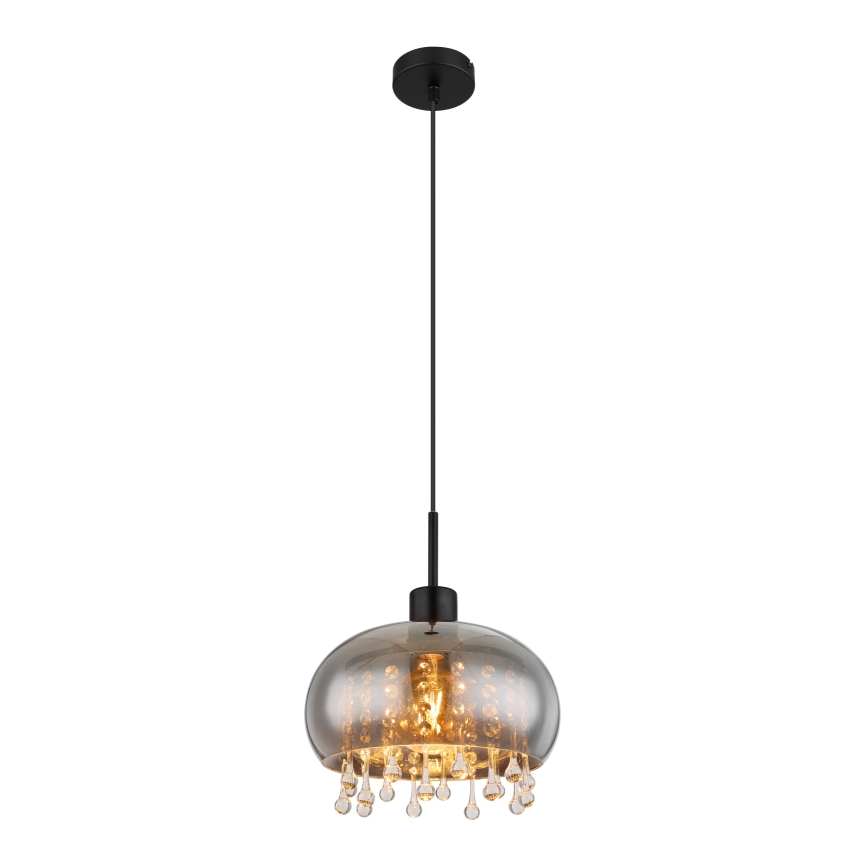Globo - Pakabinamas sietynas 1xE27/9W/230V diametras 28 cm juoda