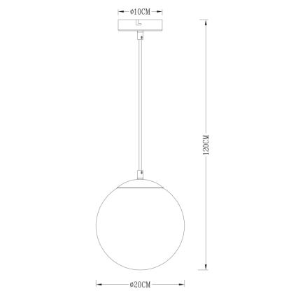 Globo - Pakabinamas sietynas 1xE27/40W/230V diametras 20 cm