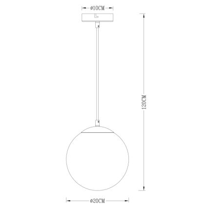 Globo - Pakabinamas sietynas 1xE27/40W/230V diametras 20 cm