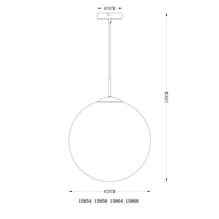 Globo - Pakabinamas sietynas 1xE27/40W/230V diametras 33 cm