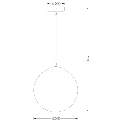Globo - Pakabinamas sietynas 1xE27/40W/230V diametras 25 cm