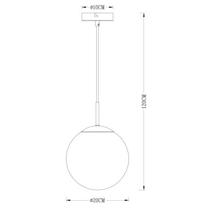 Globo - Pakabinamas sietynas 1xE27/40W/230V diametras 20 cm