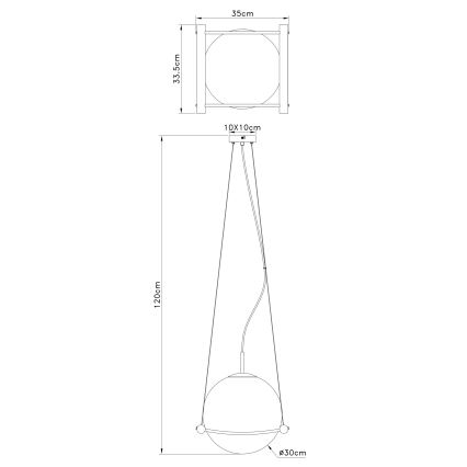 Globo - Pakabinamas sietynas 1xE27/15W/230V Stambialapis medis