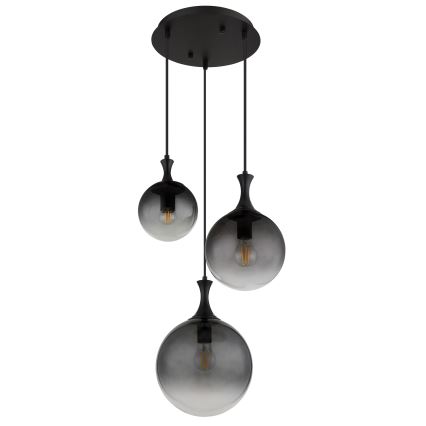 Globo - Pakabinamas sietynas 3xE27/10W/230V diametras 48 cm juoda