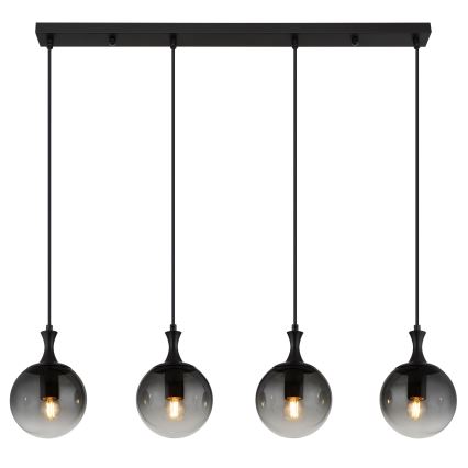 Globo - Pakabinamas sietynas 4xE27/10W/230V juoda