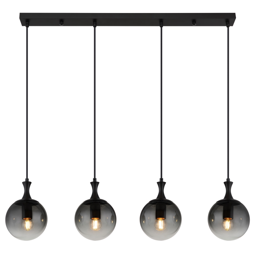 Globo - Pakabinamas sietynas 4xE27/10W/230V juoda