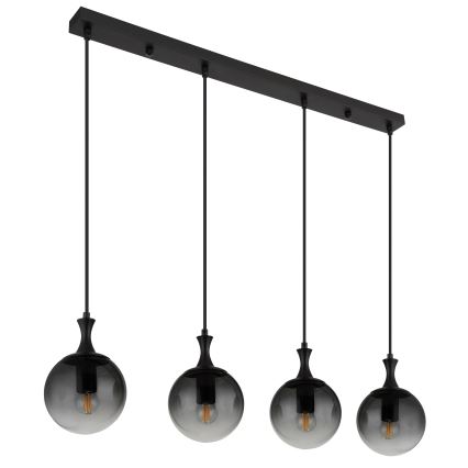 Globo - Pakabinamas sietynas 4xE27/10W/230V juoda