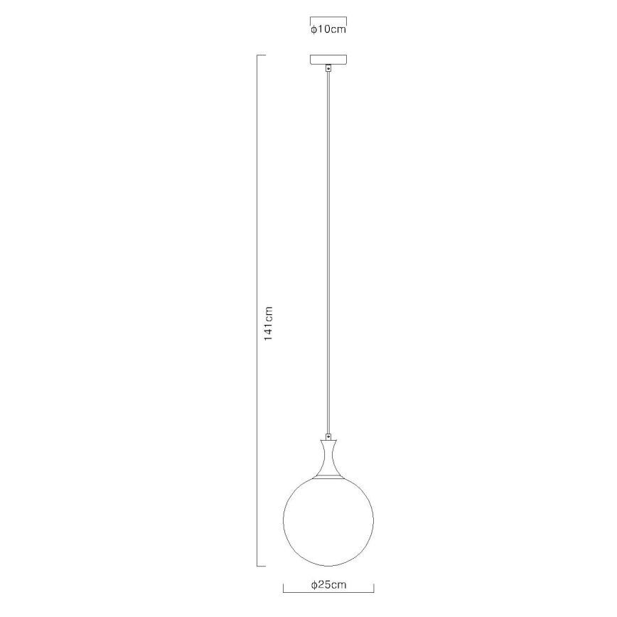 Globo - Pakabinamas sietynas 1xE27/10W/230V diametras 25 cm juoda